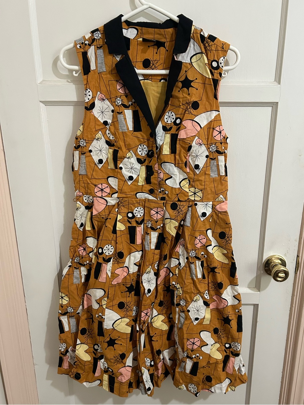 ModCloth Dupenny Mid Century Modern Print Dress XL